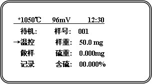 測硫儀控溫設(shè)定